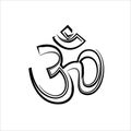 Aum Om The Holy Motif Design Royalty Free Stock Photo