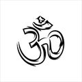 Aum Om The Holy Motif Design Royalty Free Stock Photo
