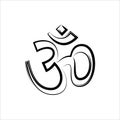 Aum Om The Holy Motif Design Royalty Free Stock Photo