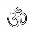 Aum Om The Holy Motif Design Royalty Free Stock Photo