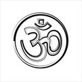 Aum Om The Holy Motif Design Royalty Free Stock Photo