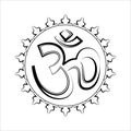 Aum Om The Holy Motif Design Royalty Free Stock Photo