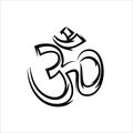 Aum Om The Holy Motif Design Royalty Free Stock Photo