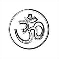 Aum Om The Holy Motif Design Royalty Free Stock Photo