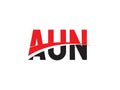 AUN Letter Initial Logo Design Vector Illustration Royalty Free Stock Photo