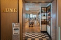 The Aune restaurant on board Hurtigruten`s MS Fridtjof Nansen Expedition ship in Disko Bay, Greenland