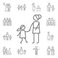 Aunt, family icon. Family life icons universal set for web and mobile