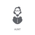 aunt icon. Trendy aunt logo concept on white background from Family Relations collection