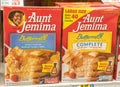 Aunt Jemima Pancake Mix on Store Shelf Royalty Free Stock Photo