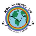 Aura awareness day vector illustration isolated on white background