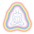 Aura Meditation Subtle Body Man Royalty Free Stock Photo