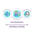 Aural rehabilitation concept icon Royalty Free Stock Photo