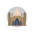 Aurangabad Fort, Bangladesh, Dhaka, Lalbagh Abstract Circle Background Flat color Icon