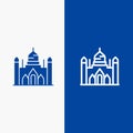 Aurangabad Fort, Bangladesh, Dhaka, Lalbagh Line and Glyph Solid icon Blue banner Line and Glyph Solid icon Blue banner