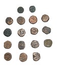 Aurangzeb Alamgir Copper Coins of Surat Narnol Singhana Hyderabad Mints Reverse