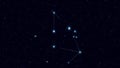 Auriga constellation, gradually zooming rotating image