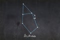 Auriga constellation drawn on a blackboard Royalty Free Stock Photo