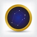 Auriga constellation in golden circle