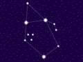 Auriga constellation. Starry night sky. Space objects, galaxy. Vector