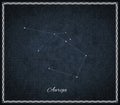 Auriga star constellation, Night sky, Cluster of stars, Deep space Royalty Free Stock Photo