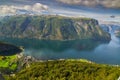 Aurland and the fiord of dreams Royalty Free Stock Photo