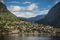 Aurland in the Naeroyfjord of Norway Royalty Free Stock Photo