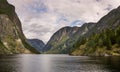 Aurlandsfjord at Gudvangen in Norway Royalty Free Stock Photo