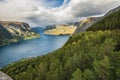 Aurlandsfjord near Aurland, Sogn og Fjordane, Norway Royalty Free Stock Photo