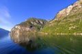 Aurlandsfjorden Fjord,  Flam, Norway Royalty Free Stock Photo