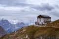 Auronzo refuge and Cadini di Misurina range Royalty Free Stock Photo