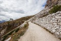 Auronzo refuge and Cadini di Misurina range, Dolomite Alps Royalty Free Stock Photo