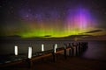 Aurora Australis show by the wharf