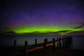 Aurora Australis show by the wharf