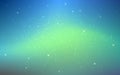 Aurora background. Space texture with northern lights. Color starry cosmos with nebula. Blue and green glow. Magic Royalty Free Stock Photo