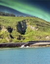 Aurora Boreal in the coast Royalty Free Stock Photo