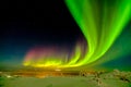 Aurora borealis also known like northern or polar lights beyond the Arctic Circle in winter Lapland Royalty Free Stock Photo