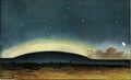 Aurora Borealis, August 6, 1871, studied at the Royal Observatory of Edinburgh, at midnight, at the rising of the moon, vintage
