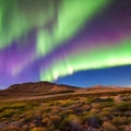 689 Aurora Borealis: A breathtaking and celestial background featuring the aurora borealis in mesmerizing and deep colors that c Royalty Free Stock Photo