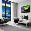 689 Aurora Borealis: A breathtaking and celestial background featuring the aurora borealis in mesmerizing and deep colors that c