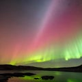 689 Aurora Borealis: A breathtaking and celestial background featuring the aurora borealis in mesmerizing and deep colors that c Royalty Free Stock Photo