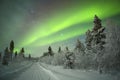 Aurora borealis in Finnish Lapland Royalty Free Stock Photo