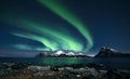 Aurora Borealis. The green Lady from the north Royalty Free Stock Photo