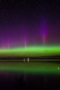 Aurora borealis, Long Lake, North Dakota