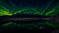 aurora borealis night sky landscape of heavenly northern lights multi colored glow nature backgrounds astronomy Generative AI