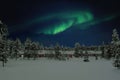 Aurora Borealis above Saariselka Northern Finland