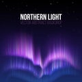 Aurora borealis, northern light winter vector abstract backdrop