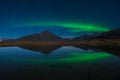 Aurora Borealis or Northern lights the amazing wonder of nature in the dramatic skies of Iceland. Royalty Free Stock Photo