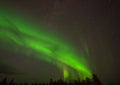 Aurora borealis or Northern lights observed in Yellowknife, Canada, on August, 2019 Royalty Free Stock Photo