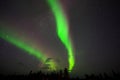 Aurora borealis or Northern lights observed in Yellowknife, Canada, on August, 2019 Royalty Free Stock Photo