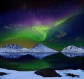 Aurora Borealis or Northern lights Royalty Free Stock Photo